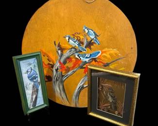 Original Bluebird Paintings And Mixed Media Bird Art