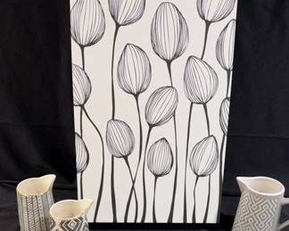 Canvas Print Ceramic Creamers