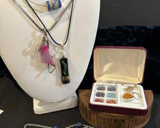 Stone and Glass Necklaces