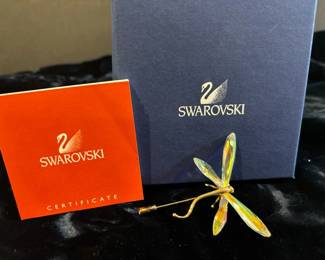 Swarovski Crystal Dragon Fly Brooch