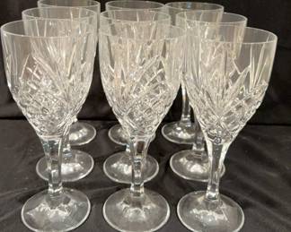 Set Of 9 Shannon Dublin Crystal Wine Glasses by Godinger