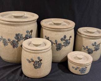 Old Time Pottery Kitchen Canisters