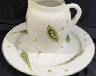 Made In Italy For Eddie Bauer Plate And Pitcher