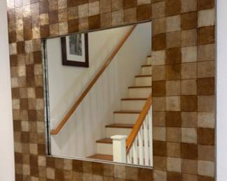 Checkered Brown Mirror