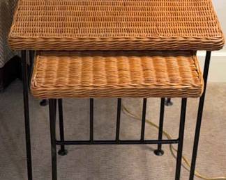 Wicker Iron Nesting Tables