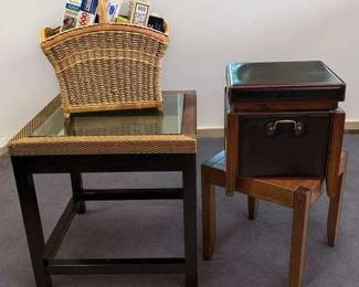 Collection of Side Tables Large Wicker Basket Puzzles