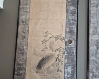 Japanese Fusma door.Signed Ranko . The artist name is , Nakai Tadashi