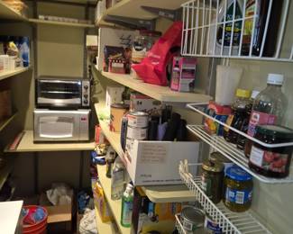 Lots of food and microwave cooking supplies