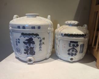 Vintage Japanese Ceramic Sake Jugs