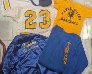 Vintage Sporting team jackets and hats. Vintage Champion