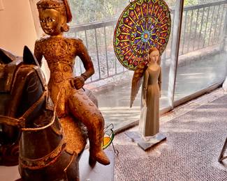 Vintage Thai Rider (pair)
Stained Glass with stand
Angel