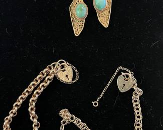 14k heart locket bracelets