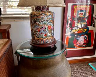 Metal Pit with Glass top table(pair)
Beautiful Chinese Lamp