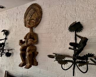 Asanti Wooden Fertility Statue
British Colonial Metal Sconces ( pair)