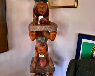 Carved Wood - Boy with Ball
3 separate statues