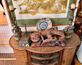 Yuanbao Bronze Candlesticks (pair)
Asian Accent Credenza
Fengshui Red Hardwood Foodog
Etching by Mary Ray Gehr - signed & numbered