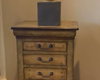 Tall lingerie/boudoir/jewelry chest. Nice wood piece with Sides that open, top that opens with mirror.