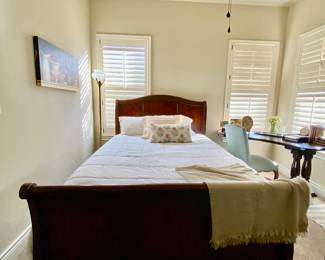 Mattress and boxspring sold separately from bedframe. Both are in lovely condition queen size.