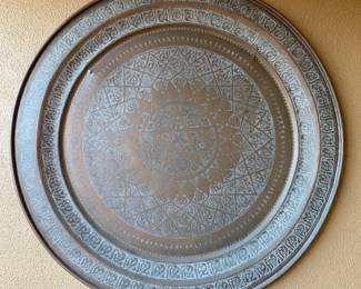 Large Turkish metal tray/table