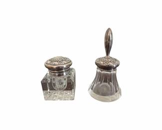 Sterling Silver and Glass Jars