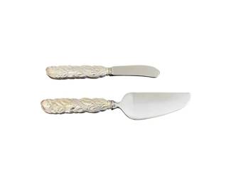 Tiffany & Co. Lotus Sterling Silver Cheese Serving Set