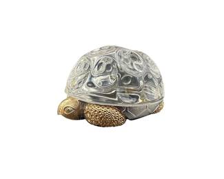 Steuben Turtle with Emerald Eyes