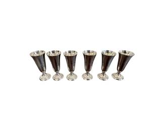 Reed & Barton Sterling Silver Cordial Glasses, Set of 6