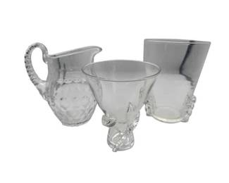 Steuben Pitcher and Vases