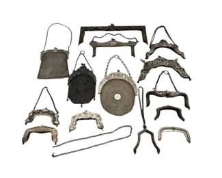 Sterling Silver Mesh Purses and Purse Mounts