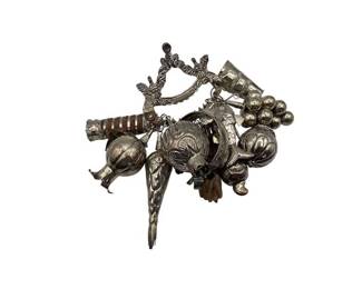 Silver and Wood Penca de Balangandan Brazilian Amulet