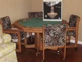 great Game poker card table and 4 chairs