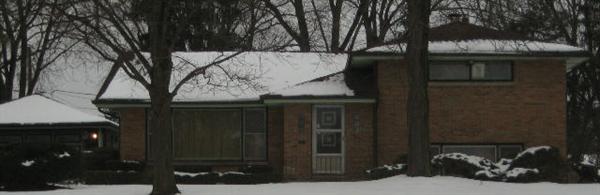 The house is for sale sets on a big lot