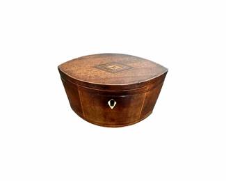 Antique Inlaid Mahogany Tea Caddy