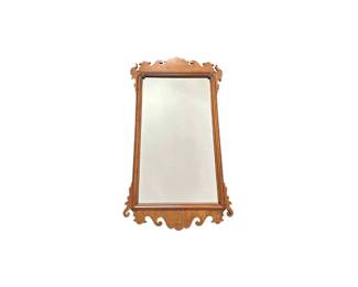 Vintage Maple Chippendale Style Mirror 
