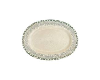 Antique Green & White Michigan Condensed Milk Co. Platter 