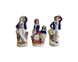 Antique Staffordshire Collection of Blue & White 