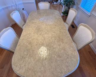 Imported Italian Fancy Dining Room Table with 6 Chairs 31"H 42.5"W 88"L