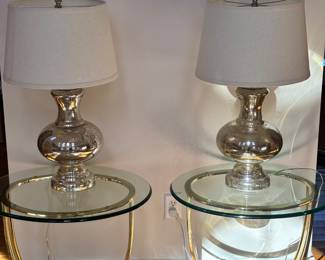 Pair of Modern Silver Lamps