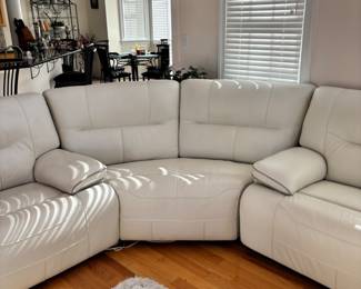 Luxury White Sectionals 197" inches in total