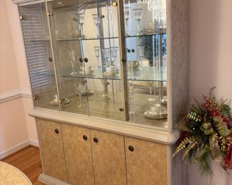 Matching Modern Italian Breakfront Display Cabinet