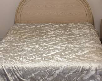 Pickled Oak Queen Size Bed