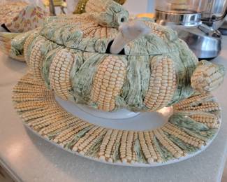 Corn-on-the-cob soup tureen