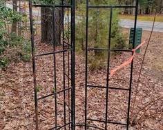 Black iron trellis, three sections