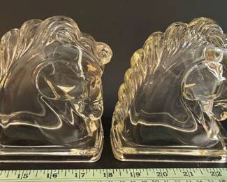 Federal glass horse heads