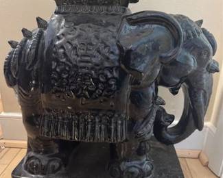 Vintage elephant garden seat