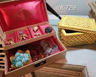 Vintage jewelry and jewelry boxes