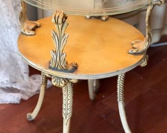 Art deco glass top side table