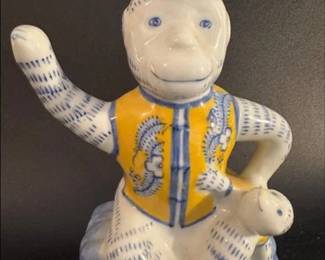 Ceramic monkey teapot
