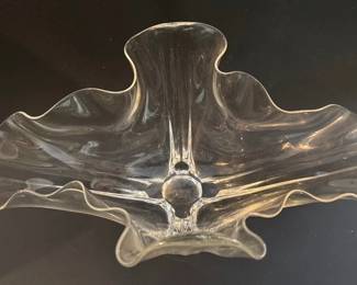 Signed Steuben Grotesque clear antique bowl, rare 1920s