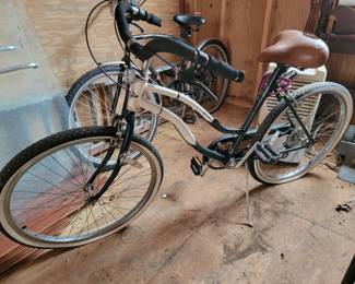 Men's and women's bicycles, bike rack also available